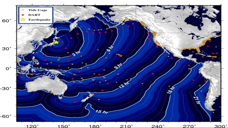 Japonsko grafika cunami zemetrasenie